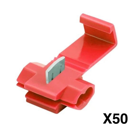 Conector rápido Rojo 10A 0,5-1,5mm X50 unidades - Connecta