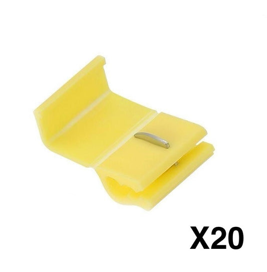 Conector rápido Amarillo 25A 3-6mm X20 unidades - Connecta