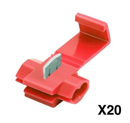 Conector rápido Rojo 10A 0,5-1,5mm X20 unidades - Connecta